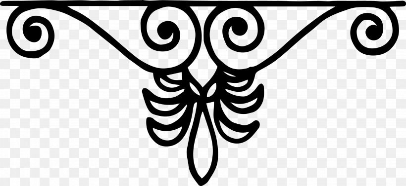 Line White Clip Art, PNG, 3084x1418px, White, Black And White, Butterfly, Invertebrate, Leaf Download Free