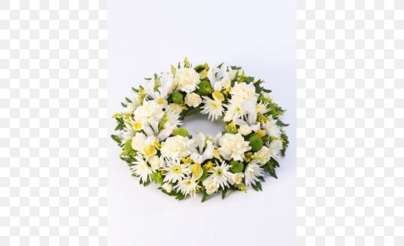 Floral Design Wreath Yellow Cut Flowers, PNG, 500x500px, Floral Design, Artificial Flower, Blue, Cream, Cut Flowers Download Free