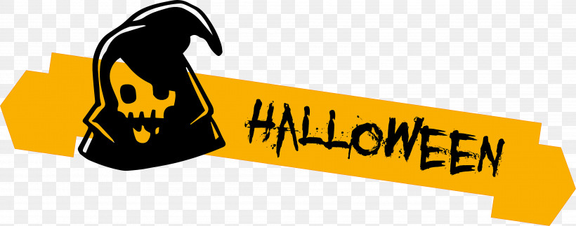 Happy Halloween Banner, PNG, 4011x1583px, Happy Halloween Banner, Logo, Meter, Yellow Download Free