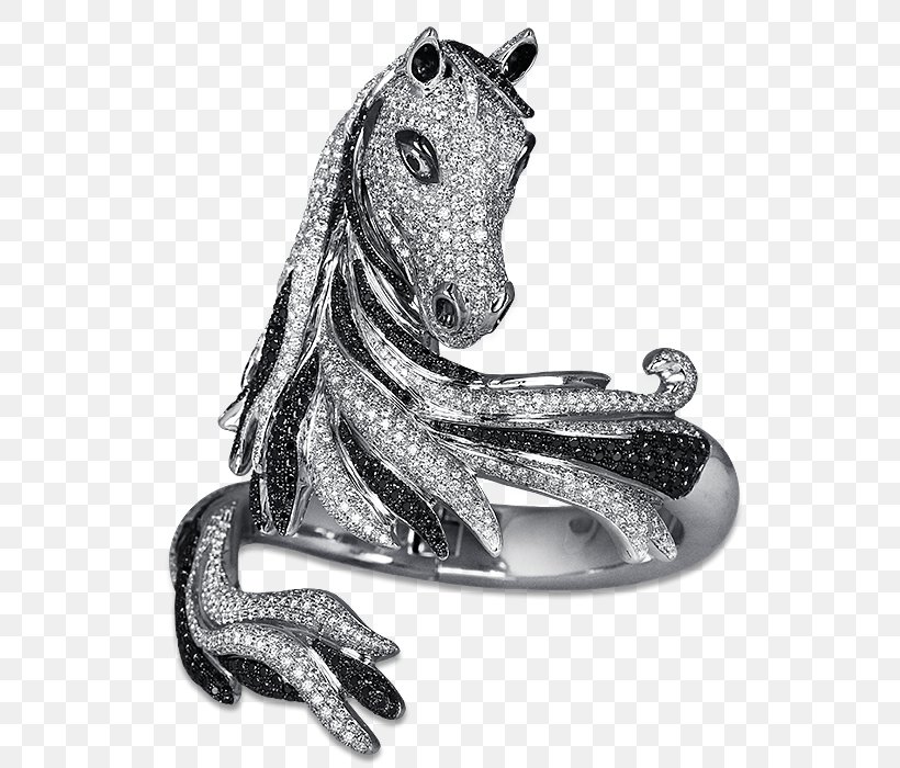 Horse Jewellery Ring Bracelet Diamond, PNG, 700x700px, Horse, Bangle, Black And White, Body Jewelry, Bracelet Download Free