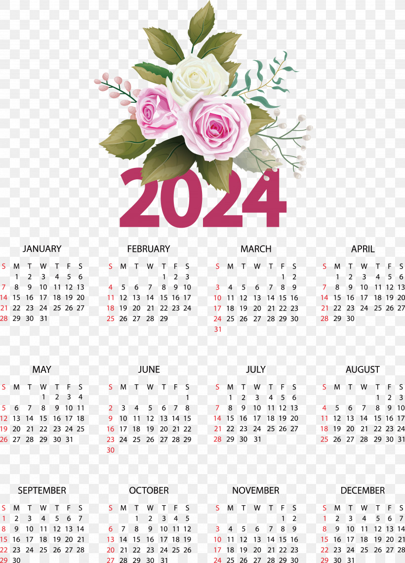 New Year, PNG, 3695x5137px, Calendar, Annual Calendar, Color, Holiday, Language Download Free
