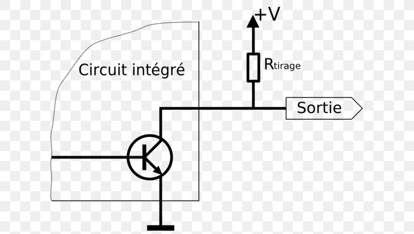 Pull-up Resistor Open Collector Electrical Resistance And Conductance Electronics, PNG, 640x465px, Pullup Resistor, Area, Black And White, Brand, Diagram Download Free