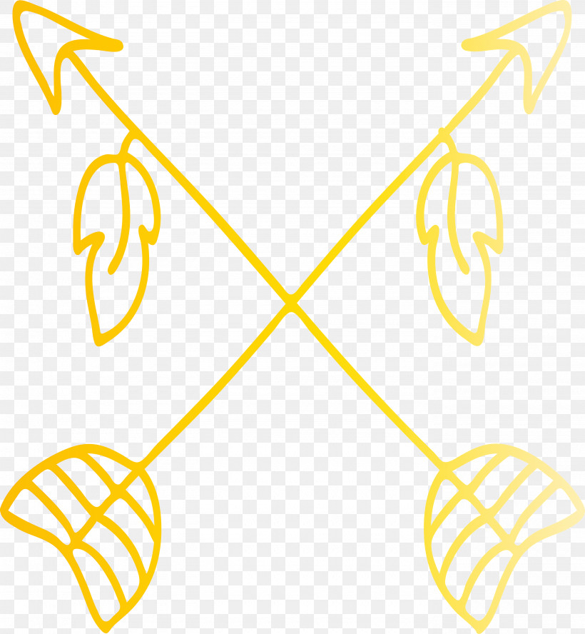 Boho Arrow, PNG, 2770x3000px, Boho Arrow, Line, Yellow Download Free