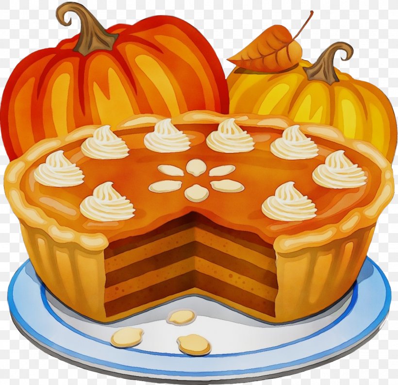 Thanksgiving Pumpkin, PNG, 1137x1100px, Watercolor, Baked Goods, Baking, Buttercream, Cake Download Free