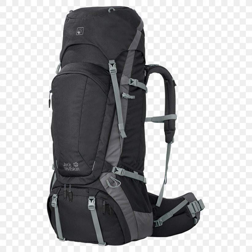 Backpacking Jack Wolfskin Bag Hiking, PNG, 1024x1024px, Backpack, Backpacking, Bag, Baggage, Black Download Free