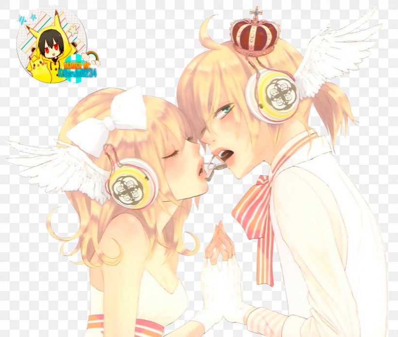 Kagamine Rin/Len Vocaloid Kaito Megurine Luka, PNG, 1024x869px, Watercolor, Cartoon, Flower, Frame, Heart Download Free