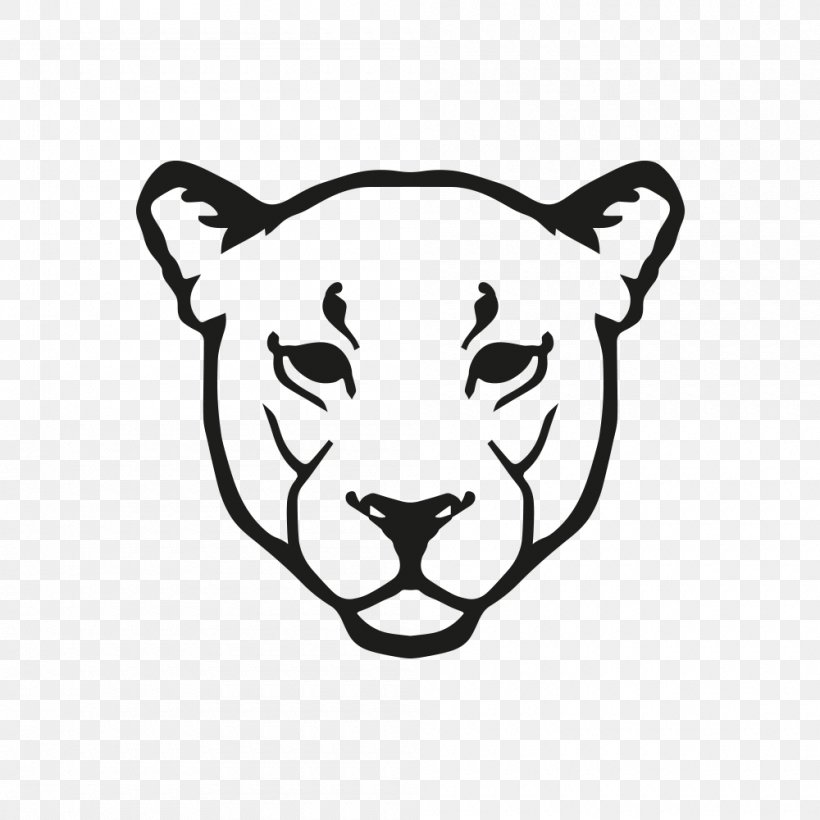 Lion Tiger Leopard Cheetah Black Panther, PNG, 1000x1000px, Lion, Big Cats, Black, Black And White, Black Panther Download Free