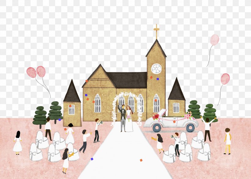 Marriage Illustration, PNG, 2212x1580px, Marriage, Architecture, Cartoon, Chapel, Designer Download Free