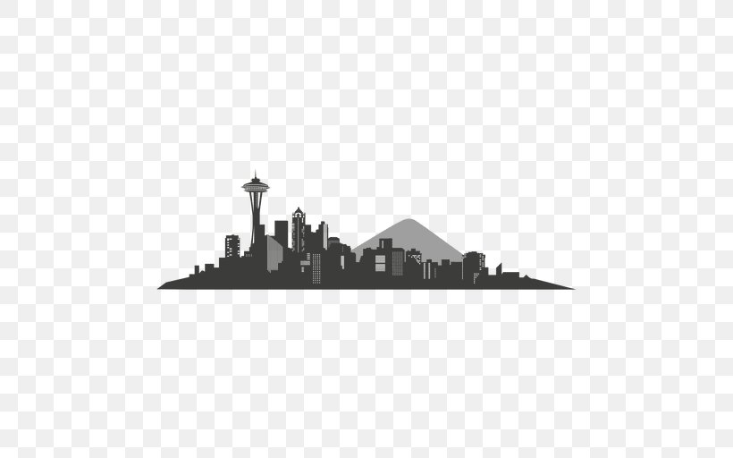Seattle Skyline Silhouette Clip Art, PNG, 512x512px, Seattle, Art, Battlecruiser, Black And White, Destroyer Download Free