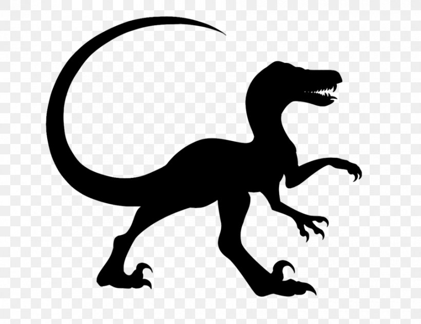 Velociraptor Clip Art Character Line Silhouette, PNG, 900x692px, Velociraptor, Animal Figure, Blackandwhite, Character, Dinosaur Download Free