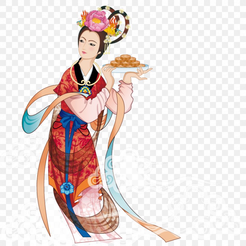 Chang'e Mid-Autumn Festival Clip Art, PNG, 900x900px, Chang E, Art, Autumn, Costume, Costume Design Download Free