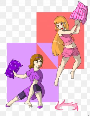 Pillow Fight Cartoon Sleepover Png 1024x512px Watercolor