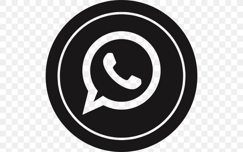 Social Media WhatsApp Icon Design, PNG, 512x512px, Social Media, Black And White, Brand, Icon Design, Iphone Download Free