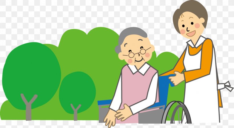 Caregiver Aged Care Old Age Long-term Care Insurance Personal Care Assistant, PNG, 989x542px, Watercolor, Cartoon, Flower, Frame, Heart Download Free