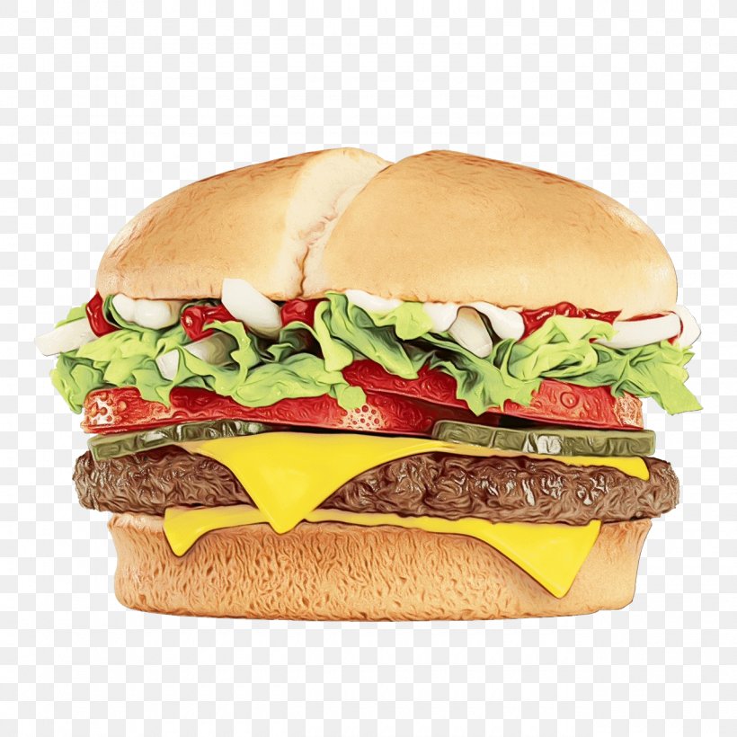 Hamburger, PNG, 1280x1280px, Watercolor, Burger King Premium Burgers, Cheeseburger, Cuisine, Dish Download Free