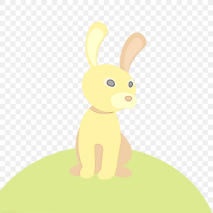 Easter Bunny, PNG, 1440x1440px, Watercolor, Cartoon, Easter Bunny, Hare, Paint Download Free