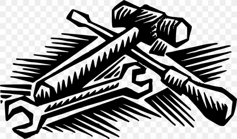 Tool Boxes Clip Art, PNG, 960x564px, Tool Boxes, Art, Black And White, Drawing, Hammer Download Free