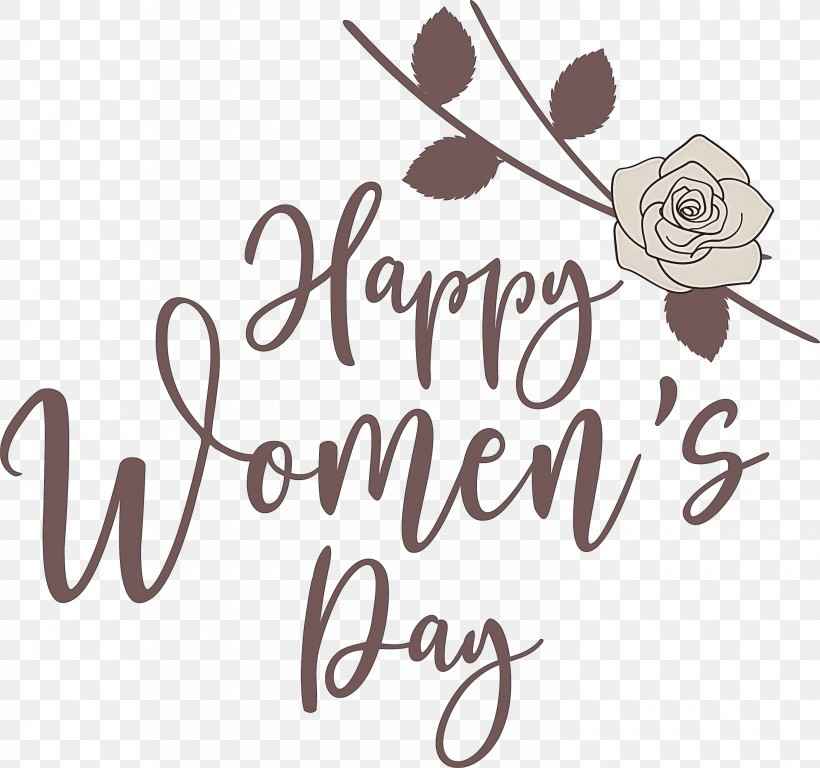 Happy Women’s Day, PNG, 3000x2811px, Cut Flowers, Calligraphy, Floral Design, Flower, Logo Download Free