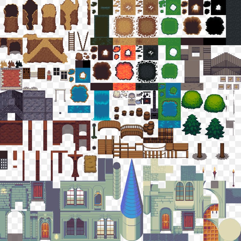 Tile-based Video Game Tiled Sprite Level Editor Map, PNG, 1024x1024px, 2d Computer Graphics, Tilebased Video Game, Collage, Game, Games Download Free