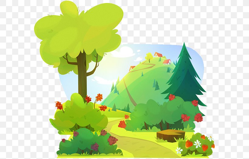Cartoon Forest Drawing Illustration, PNG, 600x523px, 3d Computer Graphics, Cartoon, Anamorphosis, Art, Designer Download Free