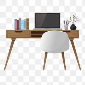 Simple Style Work Desk - Table Office Desk Interior Design Services PNG