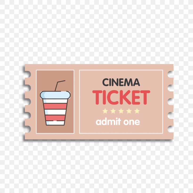 Ticket Cinema Film, PNG, 1000x1000px, Ticket, Area, Brand, Cartoon, Cinema Download Free