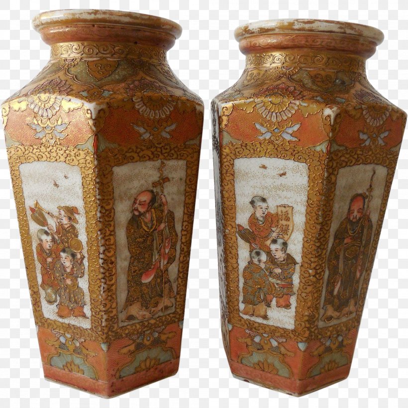 Vase Ceramic Satsuma Ware Pottery Earthenware, PNG, 1998x1998px, Vase, Antique, Artifact, Ceramic, Earthenware Download Free