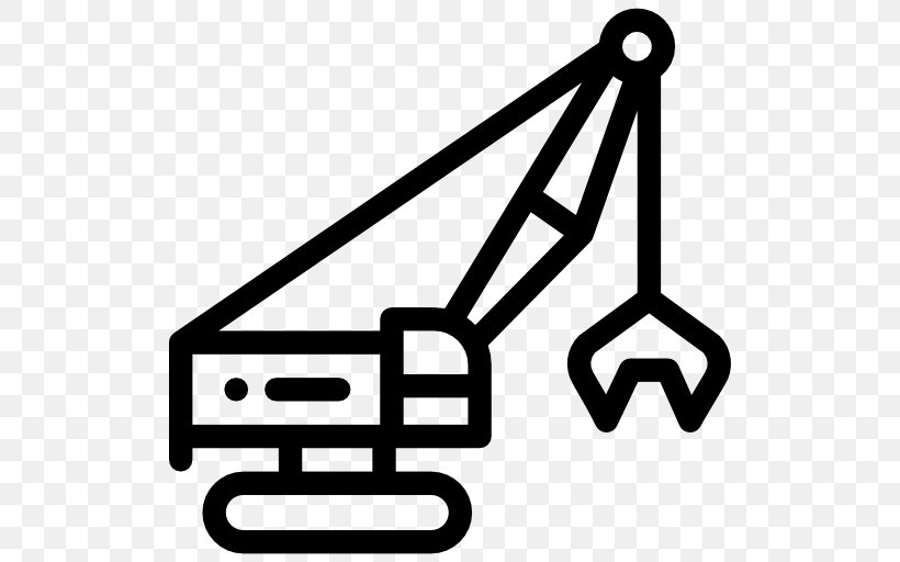 Car Truck Vehicle Drawing Crane, PNG, 512x512px, Car, Area, Black And White, Bulldozer, Color Download Free