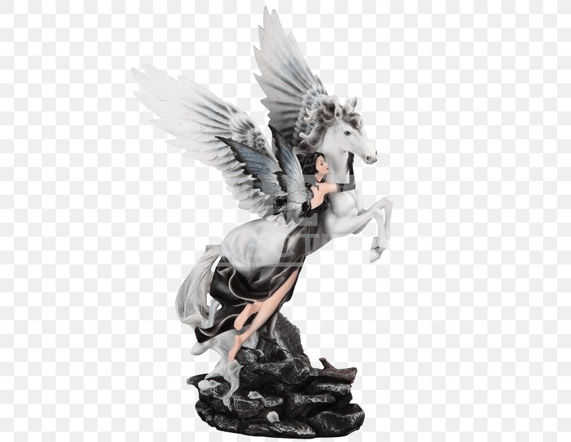 Statue Figurine Winged Unicorn Pegasus, PNG, 635x635px, Statue, Action Figure, Angel, Anne Stokes, Dragon Download Free