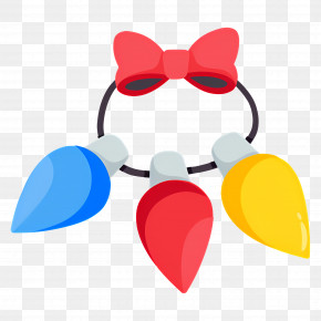String Lights - Christmas Lights With Bow PNG
