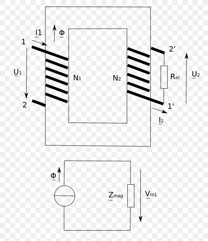 Magnetism Magnetic Circuit Magnetic Flux Craft Magnets Electrical Network, PNG, 882x1023px, Magnetism, Area, Black And White, Circuit Component, Craft Magnets Download Free