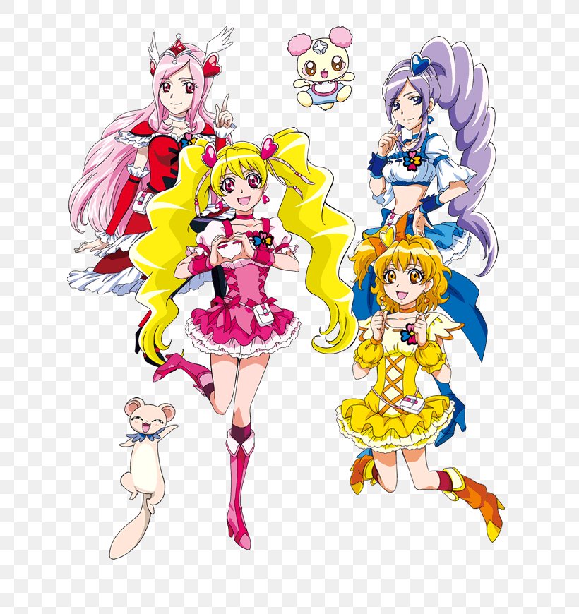 Setsuna Higashi Miki Aono Inori Yamabuki Love Momozono Pretty Cure, PNG, 630x870px, Watercolor, Cartoon, Flower, Frame, Heart Download Free