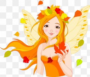 Maple Wizard - Autumn Fairy Clip Art PNG