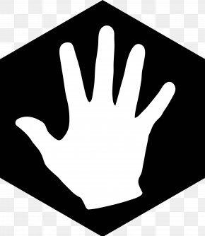 Hand Point - Black & White Computer Software Clip Art PNG
