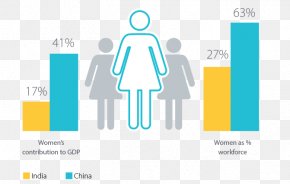 India China - India Woman Women In The Workforce Business Icon PNG