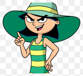 Rhonda Lloyd - Sassy Girl In Green Sunhat PNG