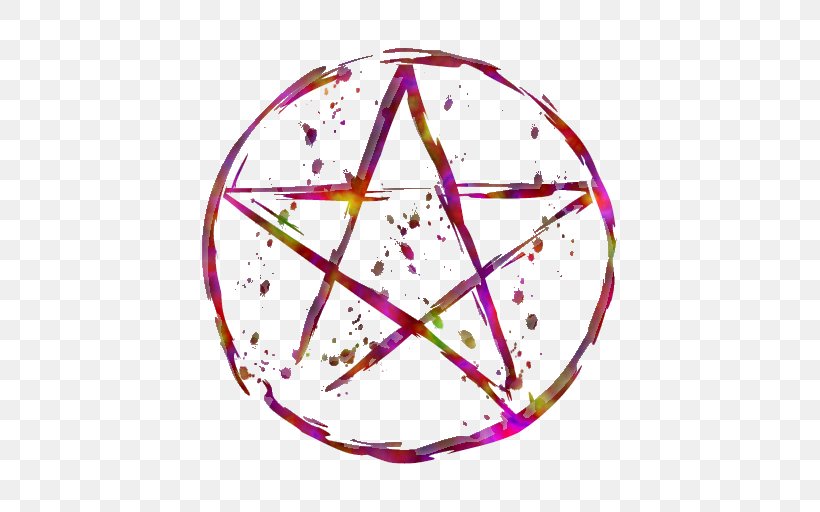 Pentagram Pentacle Wicca Witchcraft Magic, PNG, 512x512px, Pentagram, Area, Black Magic, Blood, Classical Element Download Free