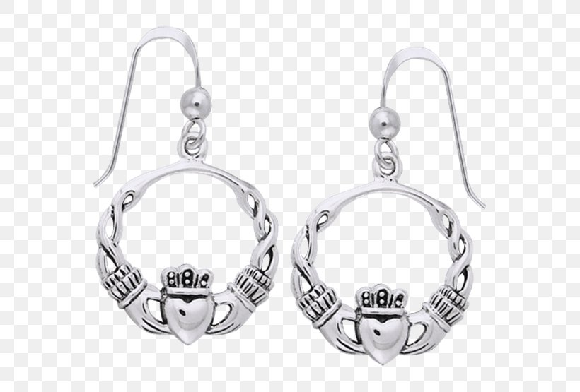 Earring Silver Claddagh Ring Jewellery, PNG, 555x555px, Earring, Body Jewellery, Body Jewelry, Brigid Of Kildare, Celts Download Free