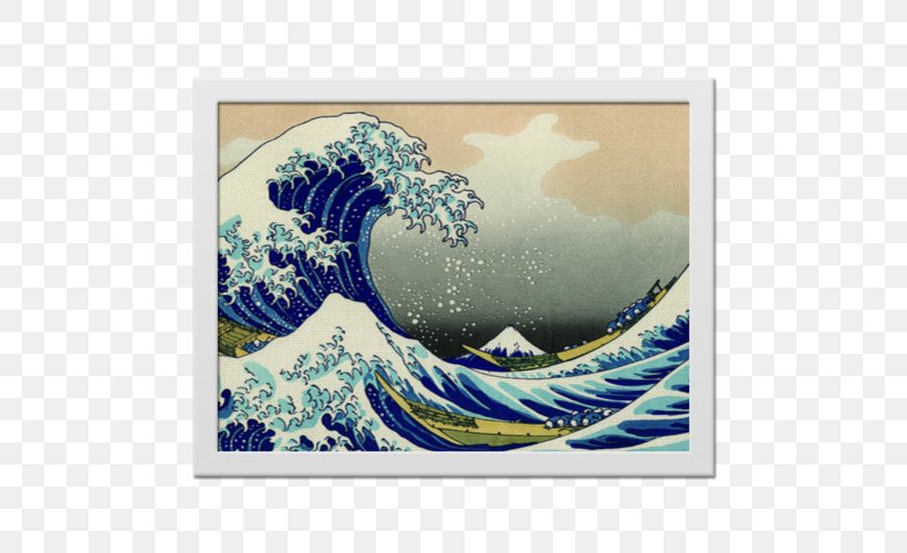The Great Wave Off Kanagawa Printmaking Wind Wave Canvas Print, PNG, 500x500px, Great Wave Off Kanagawa, Art, Artist, Canvas, Canvas Print Download Free
