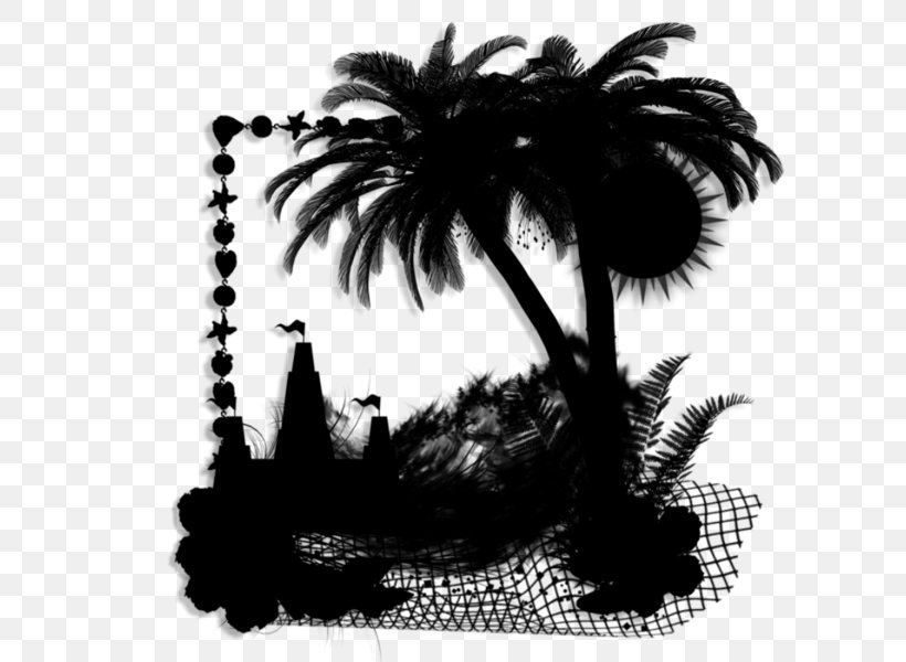 Palm Trees Spring Summer Silhouette Flower, PNG, 600x600px, Palm Trees, Arecales, Art, Blackandwhite, Flower Download Free