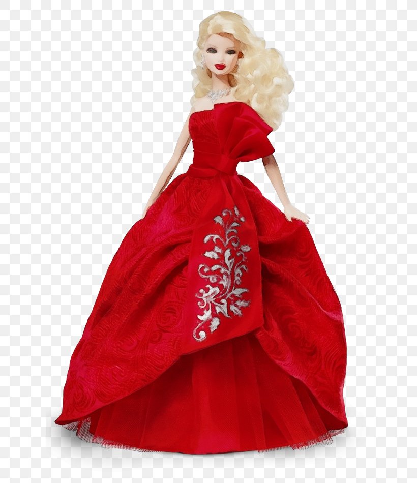 Barbie Cartoon, PNG, 640x950px, Watercolor, Barbie, Barbie 2014 Holiday Doll, Barbie 2015 Holiday, Barbie 2016 Holiday Doll Download Free