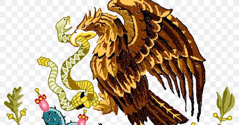 Coat Of Arms Of Mexico Flag Of Mexico Tenochtitlan, PNG, 1200x630px, Mexico, Art, Aztec, Aztec Mythology, Beak Download Free