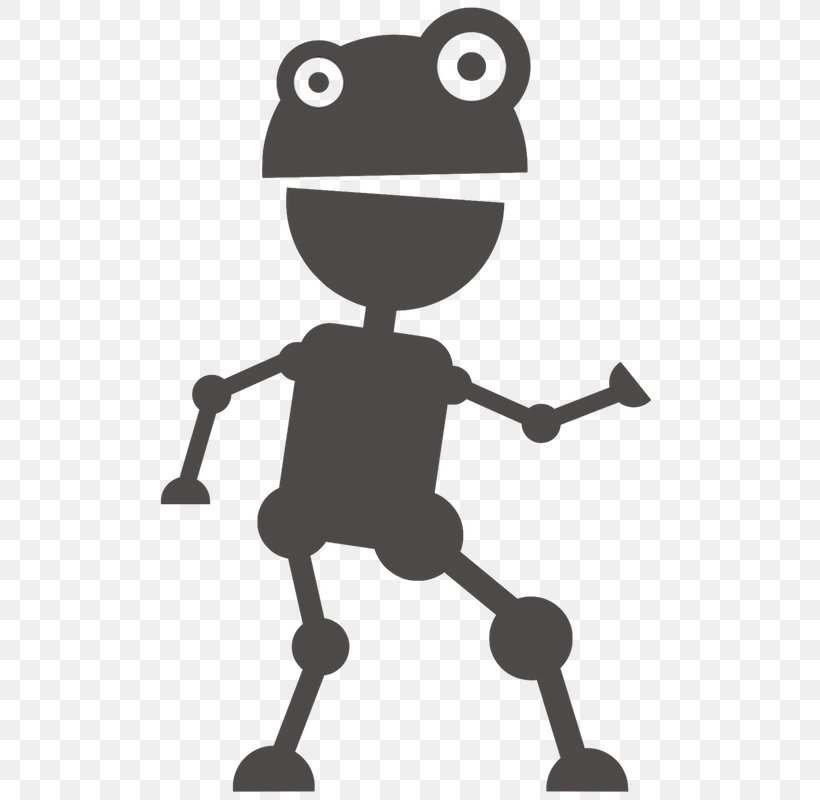 Robot Cartoon Dance Clip Art, PNG, 515x800px, Robot, Amphibian, Animaatio, Art, Black And White Download Free