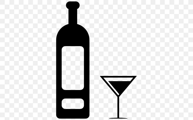 Wine Distilled Beverage Cocktail Alcoholic Drink, PNG, 512x512px, Wine, Alcoholic Drink, Black And White, Bottle, Cocktail Download Free