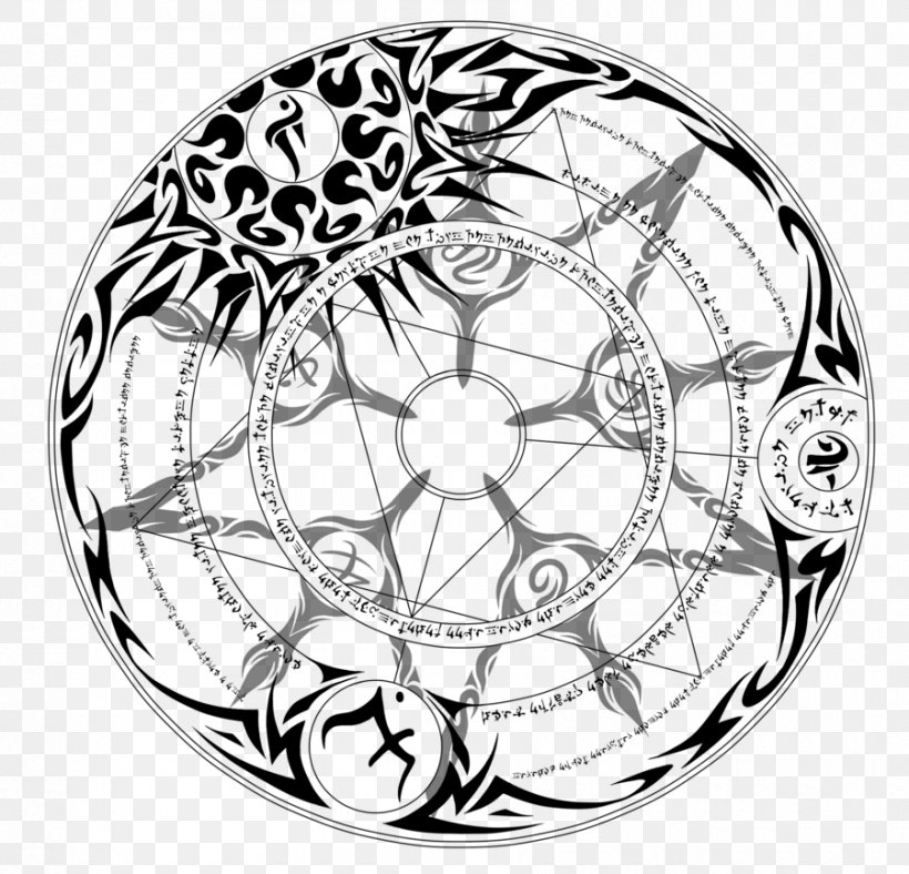 Magic Circle, PNG, 900x865px, Magic Circle, Art, Bicycle Wheel, Black And White, Black Magic Download Free