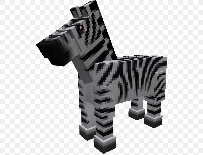 Zebra Minecraft Horse Lion Donkey, PNG, 530x627px, Zebra, Asinus, Black And White, Donkey, Enderman Download Free
