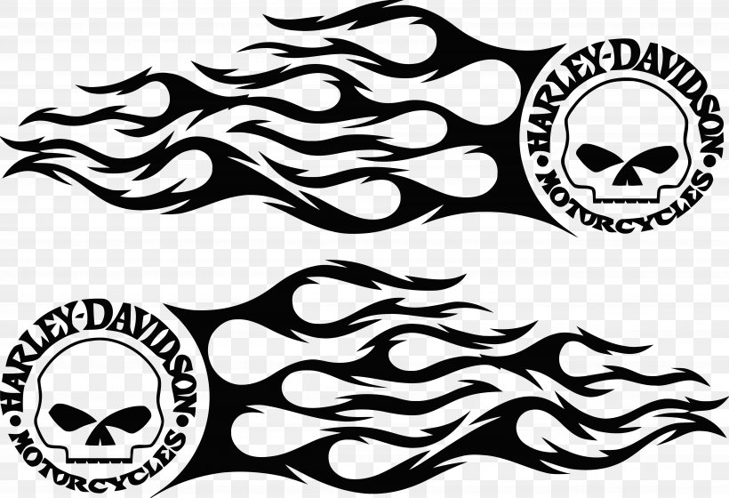 Harley-Davidson Motorcycle Decal Car Logo, PNG, 5210x3564px, Harleydavidson, Artwork, Automotive Design, Black, Black And White Download Free