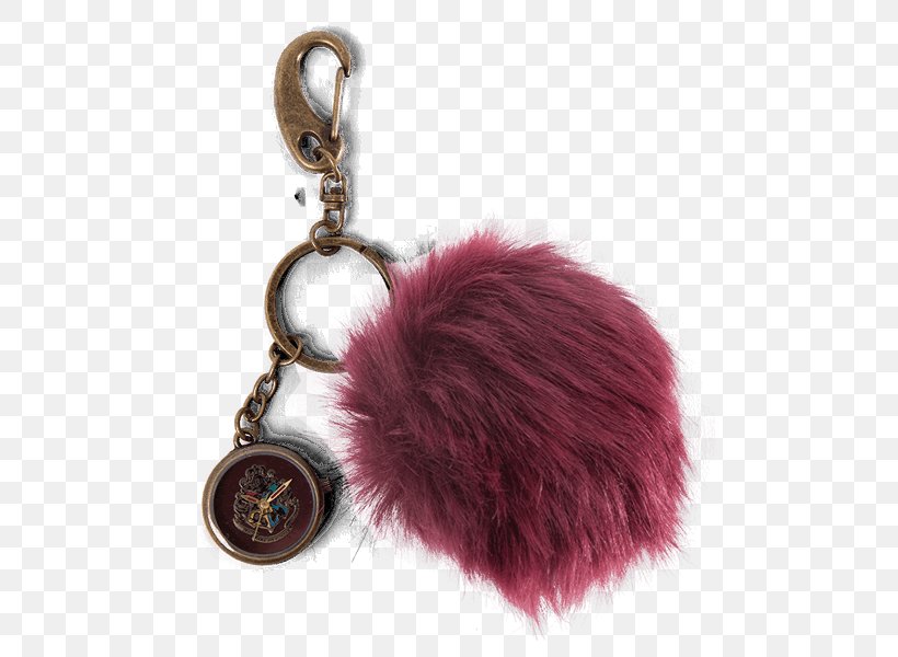 Key Chains Hogwarts School Of Witchcraft And Wizardry Harry Potter (Literary Series) Pom-pom Magenta, PNG, 600x600px, Key Chains, Crest, Fur, Harry Potter Literary Series, Keychain Download Free