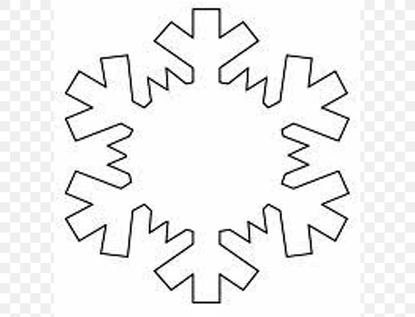 101 Snowflakes Template Shape Pattern, PNG, 606x627px, Snowflake, Area, Black And White, Christmas, Christmas Ornament Download Free