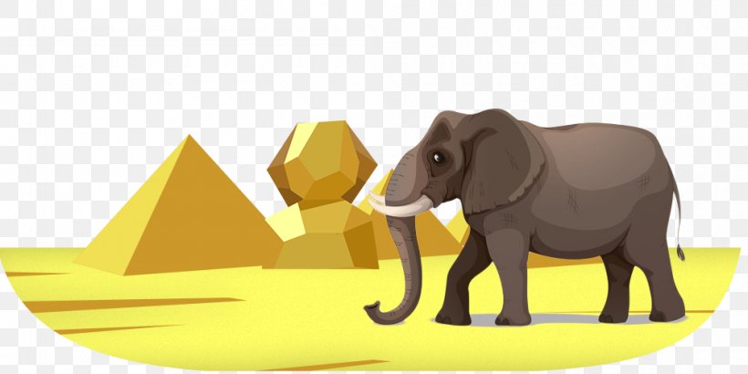 Stock Photography Illustration, PNG, 1000x500px, Stock Photography, African Elephant, Elephant, Elephants And Mammoths, Gratis Download Free